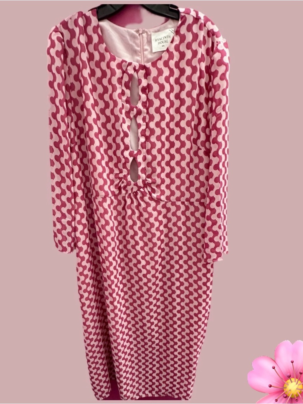 Hyacinth🪻House, Pretty in Pink 💗 2 tone lined chiffon dress 👗 - a stunner!